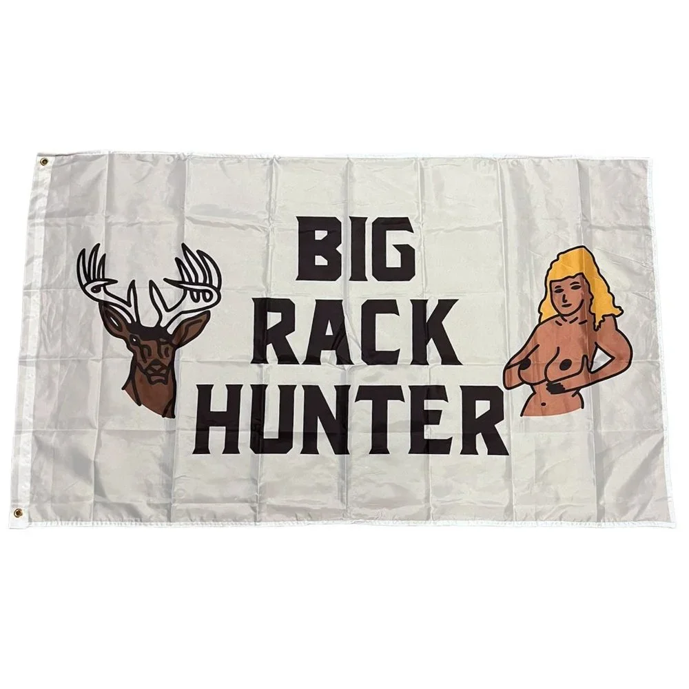 Funny Wall Flag Banner decor 3x5 hunting fishing boating college man cave garage